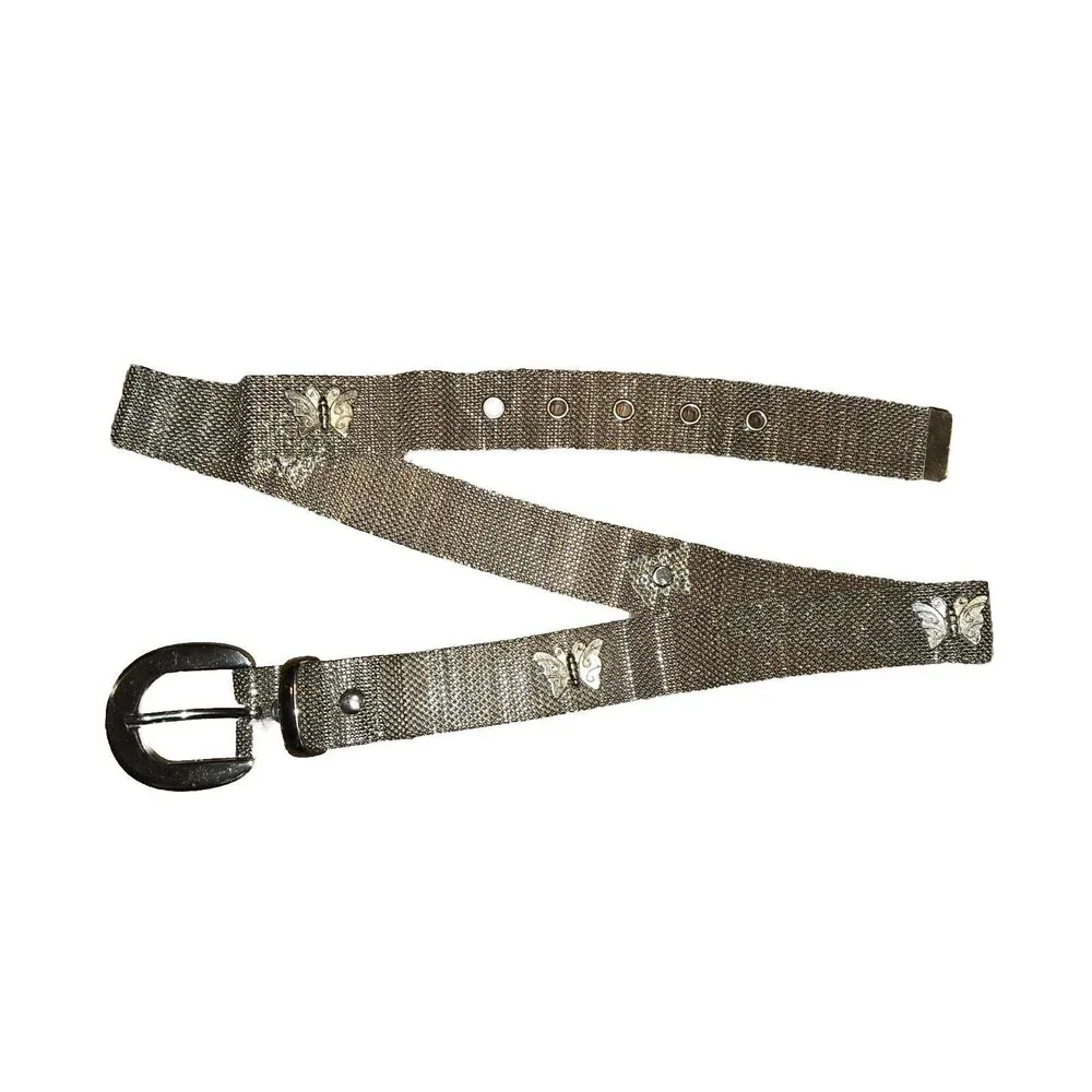 Vintage Stainless Metal Mesh Womens Belt Small Metal Chainlink Retro 27-33
